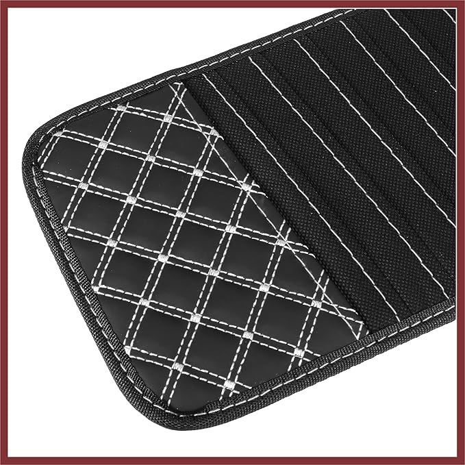 2pcs Car CD Visor Storage Cases Vehicle Sun Visor Organizer with 10 DVD Storage Sleeves Black with White Line Replace Parts