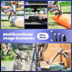 Saker Car Vacuum Portable Cordless 15000PA,3 in 1 Handheld Vacuum with Brushless Motor for Car, Office and Home Cleaning Blue