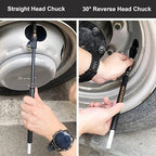 GODESON Tire Pressure Gauge Heavy Duty, Straight-On Dual Head Air Pressure Gauge Range to 150PSI, Semi Truck Tire Air Gauge Suitable for Truck, RV, Bus