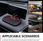 Multifunctional Car Anti-slip Mat, Car Dashboard Anti-slip Pad with Temporary License Plate, 360° Rotatable Dashboard Phone M