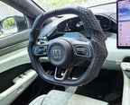 Quick Install Braided Pattern Nappa Leather Steering Wheel Grips,Woven Texture Car Steering Wheel Cover,for Women,for 14 to 1