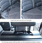 Car Seat Protector Leather Waterproof Child Safety Seat Protector Cover with Thick Pad and 2 Large Pockets Durable Kick Mat f