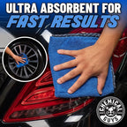 Chemical Guys Professional Grade Premium Microfiber Towels for Cars, Blue, 16" x 16", Ultra-Soft and Scratch-Free Car Detaili