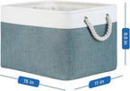Temary Storage Baskets for Shelves 4 Pack Fabric Rectangle Baskets for Organizing Toys, Clothes, Decorative Bins with Handles