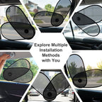 2 PCS Car Window Shade for Baby, Adjustable Rotatable Automotive Mesh Sun Blocke Driver Side Window Car Sunshades, with Suction Cups, Glare and UV Rays Protection, Fits Most of Vehicle