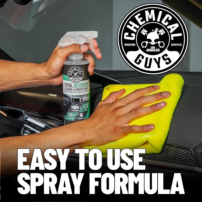 Chemical Guys Total Interior Cleaner and Protectant, New Car Smell, (Safe for Cars, Trucks, SUVs, Jeeps, RVs & More) Extra La
