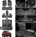 Floor Mats for 2017-2023 GMC Acadia 6 Passenger Captain Chairs All Weather Cargo Mat with Backrest Mat for 2023 GMC Acadia Denali Accessories