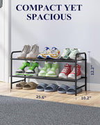 Kitsure Shoe Rack - Stainless Steel Shoe Organizer, Sturdy Shoe Rack for Closet and Front Door Entrance, Free Standing Shoe S