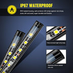 Nilight - TR-05 2PCS 60 Inch 180 LEDs Bed Strip Kit with Waterproof on/Off Switch Blade Fuse 2-Way Splitter Extension Cable for Cargo, Pickup Truck, SUV, RV, Boat , 2 Years Warranty