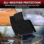 LASFIT Floor Mats & Backrest Mats & Cargo Mats for KIA Sorento 7 Seats 2020 2019 2018 2017 2016, All Weather TPE Custom Fit Floor Liners for KIA Sorento 1st & 2nd & 3rd Row Full Set Car Mats, Black