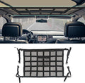 Car Ceiling Cargo Net Pocket, Car Mesh Organizer, 31.5"*21.6" Double-Layer Interior Roof Cargo Net, Universal Auto Accessory Adjustable Buckle Roof Storage for Truck SUV Travel Long Road Trip