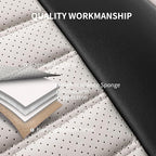 Car Seat Covers Full Set, Breathable Nappa Leather Seat Covers, Horizontal Stripes Automotive Seat Covers, Universal Seat Cus