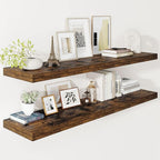 Vivelove 12" Deep Floating Shelves 47.2" Long, Wall Shelves for Living Room Bedroom Bathroom Kitchen Laundry Room, Farmhouse 