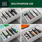 Bamboo Drawer Dividers Organizers, Adjustable Drawer Separator Splitters, 17–22 Inches Expandable Drawer Divider Organizer fo