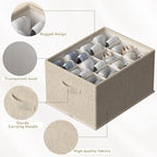 FHSQX 2 Pack Shoe Organizer for Closet,Foldable Shoe Organizer,Fits up to 24 Pairs,Storage Containers With Bottom Support for