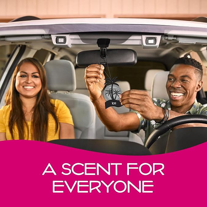 California Scents Palms Ice Paper Car Air Freshener, Pack of 6 x 4 units