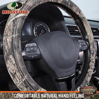 Mossy Oak Full Camo Steering Wheel Cover - Made from Premium Cotton Twill, Universal Fit for 14 1/2 to 15 inches - Official L