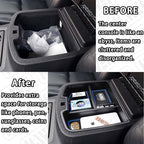 Center Console Organizer Compatible with 2007-2014 Chevy Silverado GMC Sierra Avalanche Tahoe Suburban Yukon Yukon XL Accessories, Floor Mounted Center Console ONLY,Blue Trim
