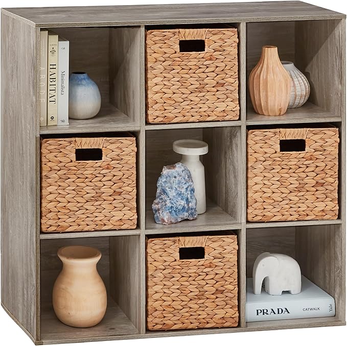 Best Choice Products 9-Cube Storage Organizer, 11in Shelf Opening, Bookcase, Display Shelf, Customizable w/ 3 Removable Back 