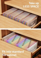 ABC life 26 Pockets Accordion File Organizer, Expanding File Folder, Portable Monthly Paper Bill Tax Receipt Organizer, Lette