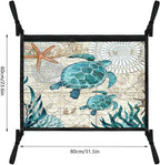 Seaturtle Car Ceiling Cargo Net Pocket Hanging Storage Bag with Zipper 31.5"x21.6" Double-Layer Mesh Car Roof Storage Organizer Long Road Trip Truck SUV Travel Camping
