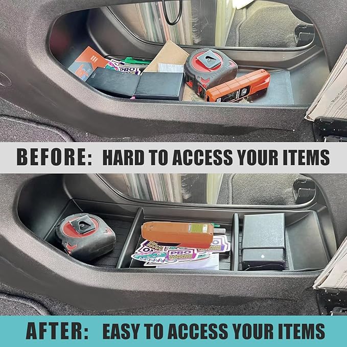 BestEvMod Lower Center Console Organizer Tray Storage Box Armrest Accessories TPE Material Compatible with Chevy Bolt EV 2017-2019&2021-2025 Bolt EUV 2022-2025 Accessories