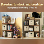 Dmevkic 2 Cube Organizer Bookshelves DIY Variable Stackable Cube Storage Organizer for Kid Bedroom,Living Room,Small Bookshel