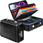 Fireproof Document Box with Lock, Safe Box for Important Documents, Fireproof & Water-Resistant Storage Organizer for Certifi