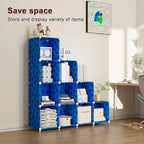 UNKU Cube Storage Organizer, 10 Cube Closet Organizer Storage Shelves, DIY Stackable Bookcase, Clothes Organizer Shelf for Cl