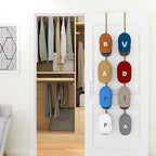 HapiRm Over Door Hat Rack - 2 Packs Hat Organizer with 8 Hooks Design, Hanging Baseball Cap Organizer Storage Holds Up to 40 