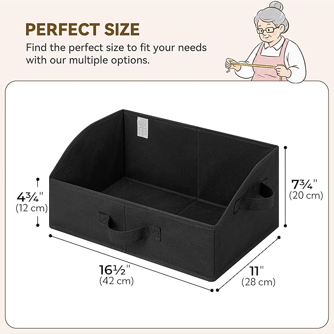 GRANNY SAYS Purse Organizer for Closet, Trapezoid Storage Bins, Closet Organizers and Storage, Decorative Storage Baskets for