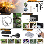 Survival Kit, 250pcs Survival Tools Tactical Gear and Trauma Bag, Survival First Aid Kit with Molle Crossbody Bag & Emergency