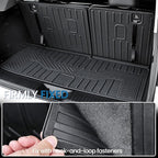 Floor Mats Cargo Mat for Honda Pilot 2026 2025 2024 2023, All Weather TPE Cargo Liner Trunk Mat with Backrest Mat Door Sill Protectors Car Accessories for Pilot (Floor Mats Set)