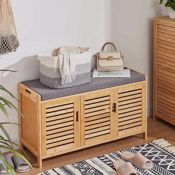 OIASKET Storage Baskets for Organizing, Woven Baskets for Shelves, Rectangle Decorative Organizer for Storage Clothes, Toy, B