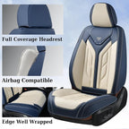 Coverado Car Seat Covers Full Set, Leather Seat Covers for Cars, Automotive Seat Covers Car Seat Protectors Car Accessories U