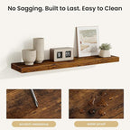Fun Memories Floating Shelves for Wall, Rustic Wood Wall Mounted Shelves for Bathroom, Bedroom, Living Room and Kitchen, Stor