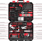 DEKOPRO Tool Set:228 Piece Home Tool Kit, Household Basic Repair Tool Set Comes with Plastic Storage Case, Socket Wrench Set 