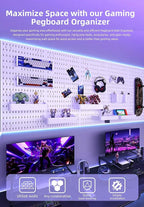 Revamp Your Space With A Versatile Pegboard Kit - Effortlessly Organize Home, Office, And Gaming Setup With Customizable Hang