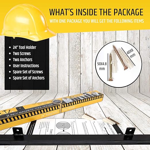 24" Heavy-Duty Magnetic Tool Holder (Upgraded Version) - Extremely Powerful Magnetic Pull Force to Hold Heavy Tools - Profess