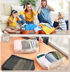 Silkfly 8 Pcs XL Packing Cube for Travel Luggage Organizer Suitcase High Capacity Large Packing Bag Bulk Reusable Mesh Travel