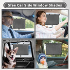 Sfee Car Window Shade for Side Windows, 2 Pack Sun Shade Retractable for Car Blocks Heat and UV Rays Glare Protection Roller Sunshade Visor for Baby, Kids, Pets, Passengers