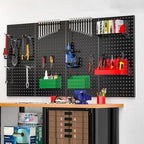 EVERHANGER Metal Pegboard Panels 24" x 12", Heavy Duty Steel Peg Boards for Garage, Pegboard Wall Organizer for Tool Storage 
