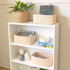 NaturalCozy 13.5”x8.5”x5.5” Storage Baskets for Shelves 3 Pack | Cotton Rope Woven Small Baskets for Organizing | Small Stora