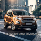 KUST Floor Mats for 2018-2022 Ford EcoSport Accessories, TPE Rubber All Weather Car Mats for EcoSport, Front Rear 2 Row Liners, High Edges, Non-Slip (US Model Only)