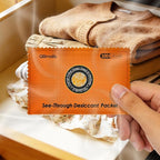 100g [5 Packs] See-Through Desiccant Packs for Storage,Rechargeable Silica Gel Packets, Moisture Absorbers for Storage Bins,