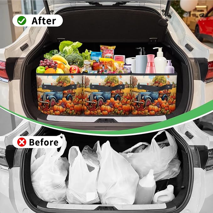 Reusable Grocery Bags Heavy Duty Shopping Bags Foldable Large Tote Bags with Long Handles & Hard Bottom