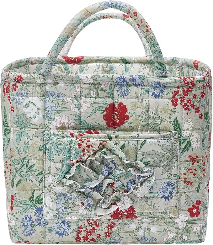Boho Fabric Storage Basket, Large Capacity Laundry Basket, 12.2'' x 10.23'' x 10.23'' Collapsible Laundry Hamper with Easy Ca