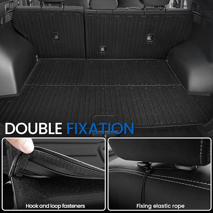 Floor Mats Set for Hyundai Tucson 2022-2025 2026 Hybrid Version (Not fit Gas and PHEV), All Weather TPE Cargo Liner Backrest Mat Trunk Mat Door Sill Guards Accessories (Hybrid Model)