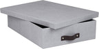 Bigso Oskar Canvas Fiberboard Document Letter Box - File Organizer Box for Important Paperwork - Document Storage with a Lid 