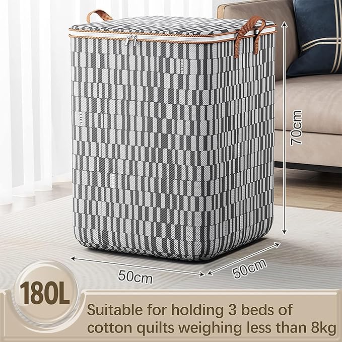Clothes Storage Bag, Non-Woven Clothes Quilt Foldable Storage Bag, Multipurpose Large Capacity Lightweight Portable Wardrobe 